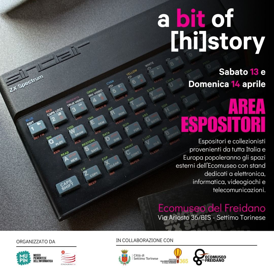 Esposizione storica di computer e retrocomputing curata dal MuPIn (Museo Piemontese dell'Informatica) - Volcanic Minds Sponsor & Partner