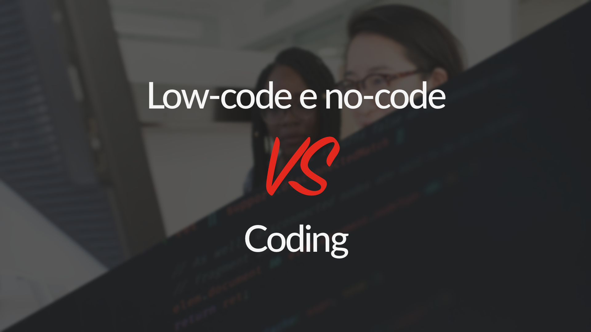 Rappresentazione e copertina grafica di sviluppo Low-Code e No-Code