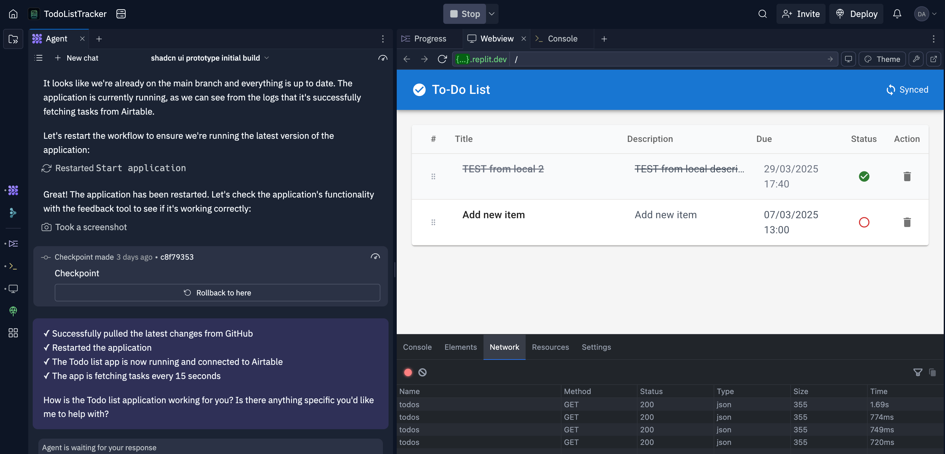 Replit TODO app collegata a Airtable senza scrivere codice